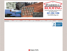 Tablet Screenshot of farrellsroofing.com